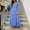 *Blue, variant on ClodeEU Women's V Neck Long Sleeve Linen Blend Maxi Dress with Button, Loose Fit Casual Long Dress White,Womens Plus XXL