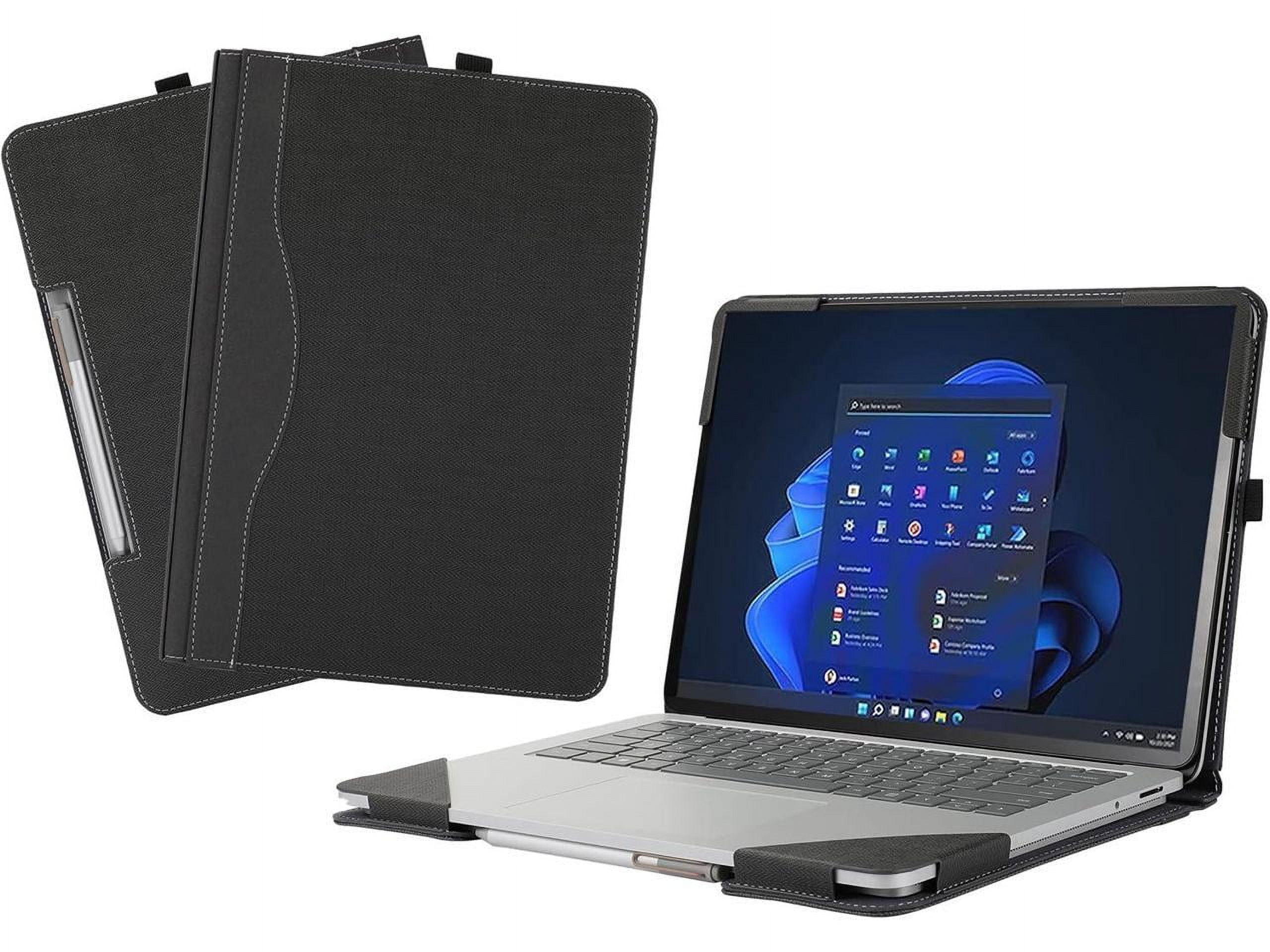Laptop Case for 14.4 inch Microsoft Surface Laptop Studio 2 2023 / Studio 2022 Protective Cover Shell with Pencil Holder PU Leather Hard Folio Cover