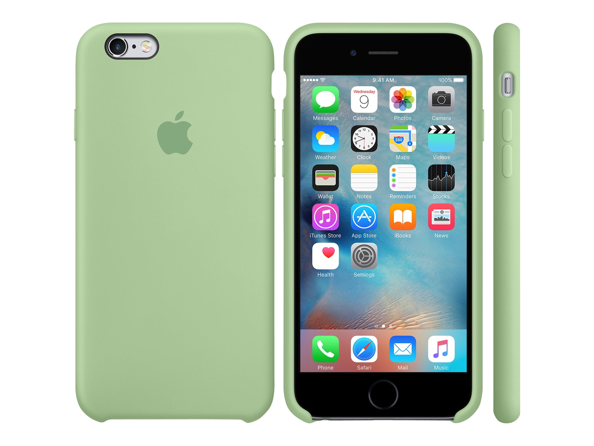 beweeglijkheid Kolibrie Adolescent Apple Silicone Case for iPhone 6s - Mint - Walmart.com