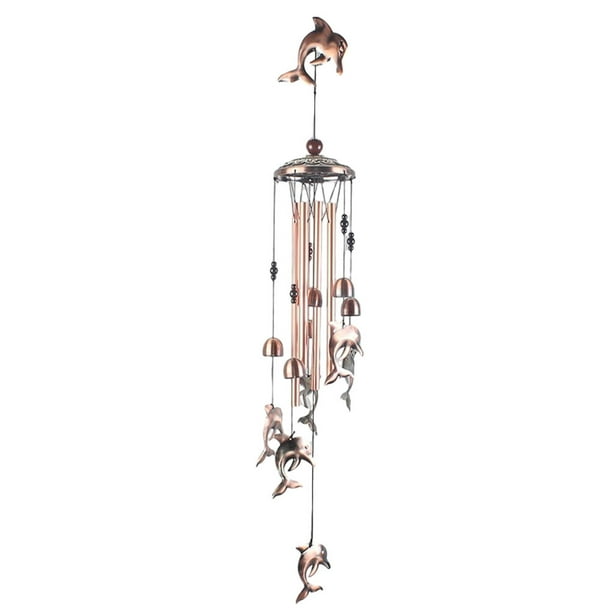 Wosthever Carillón de viento de Metal duradero para una belleza duradera en el jardín campana de viento campanas de viento para el hogar Iluminación y accesorios 212-Delfín (Hierro)
