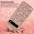 thumbnail image 4 of Compatible with Google Pixel 6A Case Glitter Shockproof,Google Pixel 6A Phone Case Bling Sparkly Soft TPU and PC Silicone Shiny Girl Women Thin Protective Cover (Rose Gold), 4 of 7