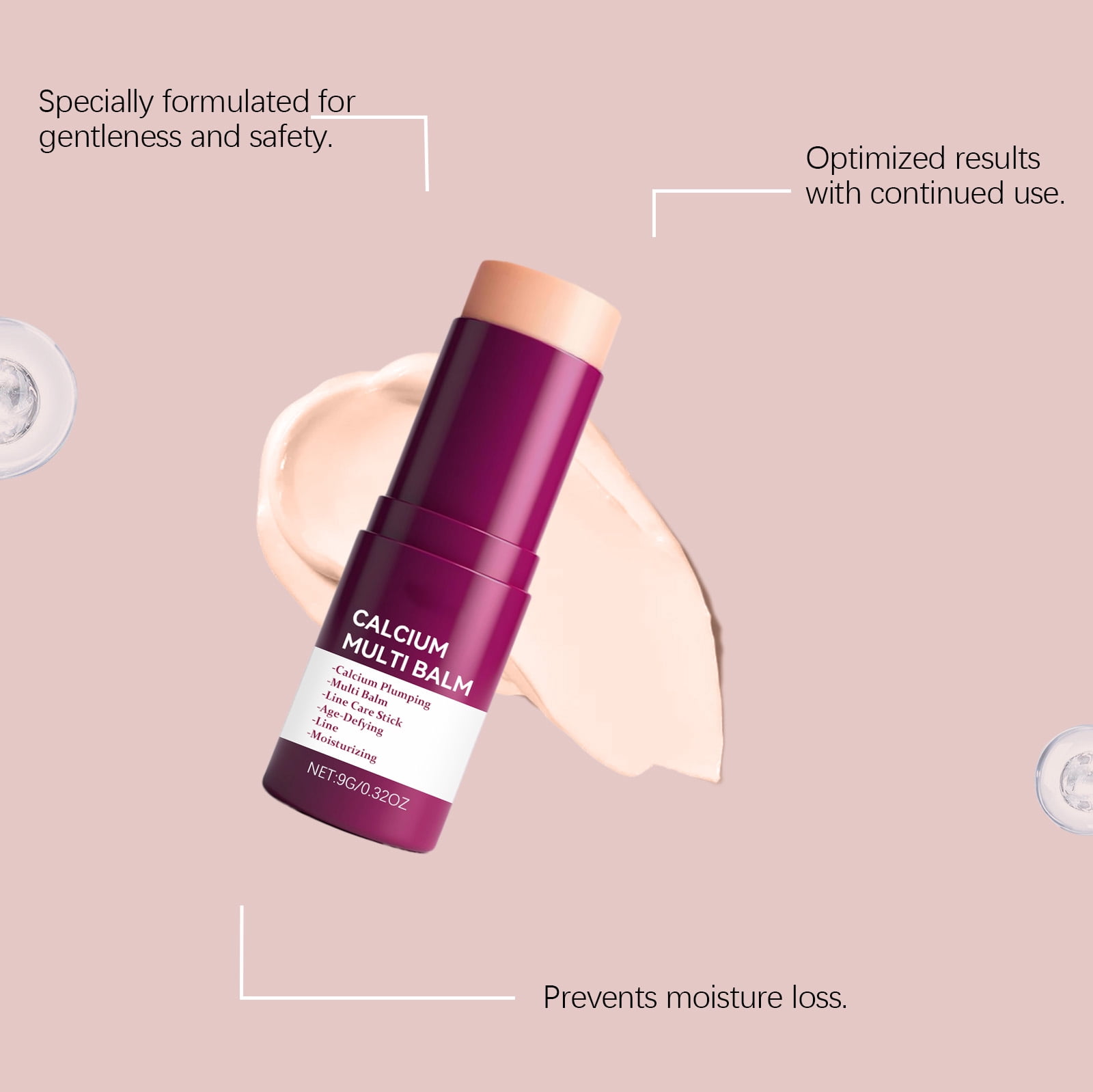 Alvantor Multi Balm Stick, Collagen Moisturizing Cream for Eye Neck & Face, 0.32oz