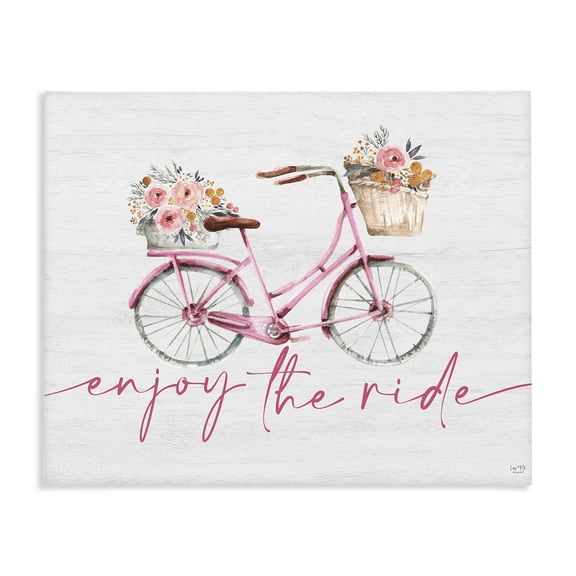 Stupell Industries Farmhouse Enjoy The Ride Bicycle Canvas Art, 20 x 16, by Lux   Me Designs