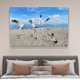 thumbnail image 4 of Póster de lienzo de un grupo de gaviotas jugando en la playa, decoración de dormitorio, paisaje deportivo, decoración de oficina, regalo, estilo marco, 12 x 18 pulgadas (30 x 45 cm), 4 of 8