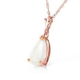thumbnail image 2 of Galaxy Gold 14K Solid Gold Natural Opal Pear Drop Pendant Necklace for Women - Rose Gold Fine Jewelry, 2 of 4