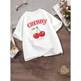 thumbnail image 1 of Cherry Blossom Graphic Girls' T-Shirt - Comfy & Durable Cotton, Short Sleeve, Crew Neck - Perfect for Summer Outdoor Play, 1 of 6