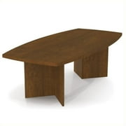 Bestar Meeting Solutions 8' Boat Shaped Light Board Top Conference Table in Tuscany