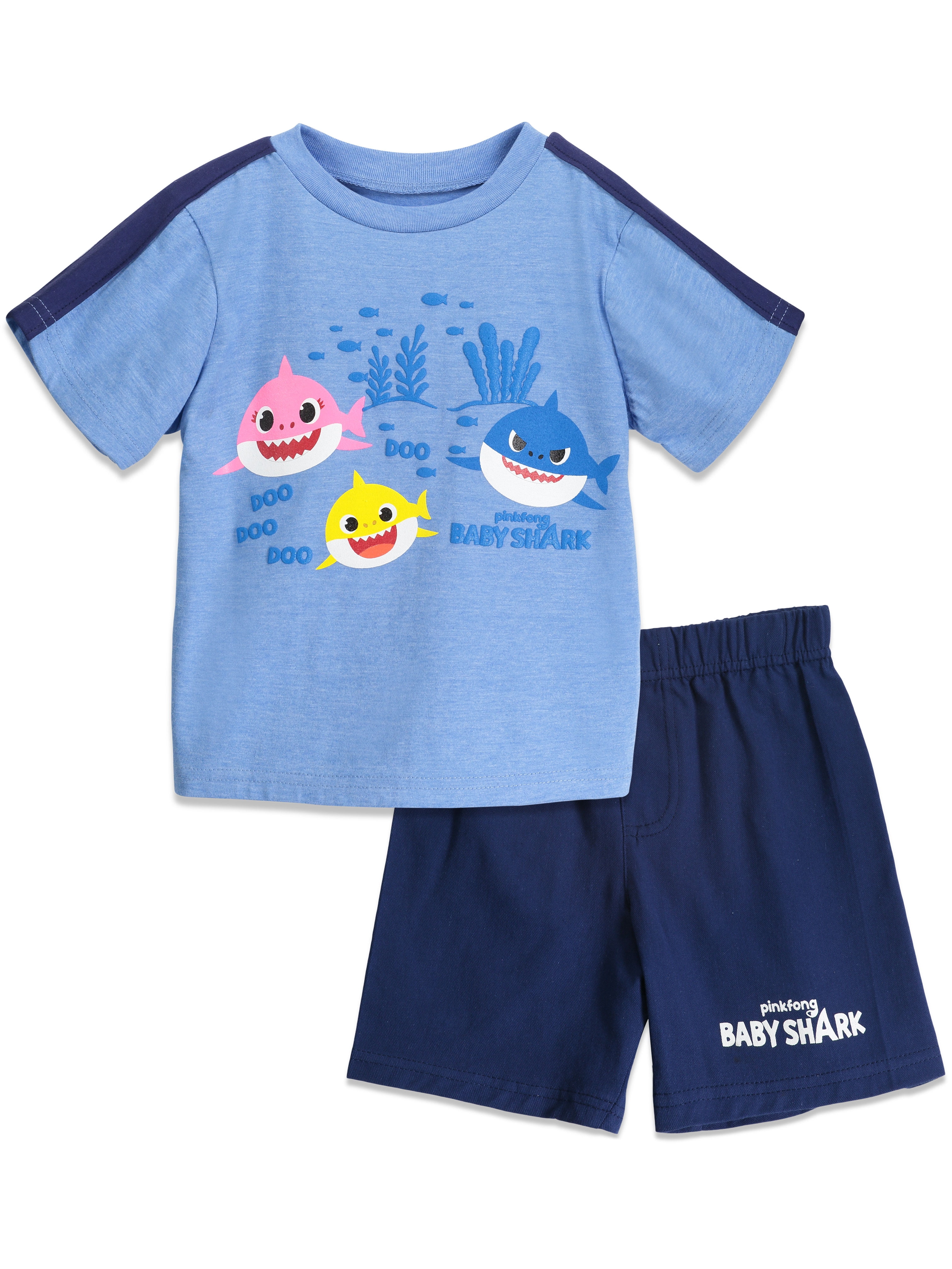 Pinkfong Baby Shark Toddler Boys Short Sleeve Graphic T-Shirt & Shorts ...