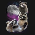 thumbnail image 3 of Racoons Howling at the Moon V-Neck T-shirt Funny Galaxy Wildlife Universe Humor Weird Animal in Space Tee, 3 of 7