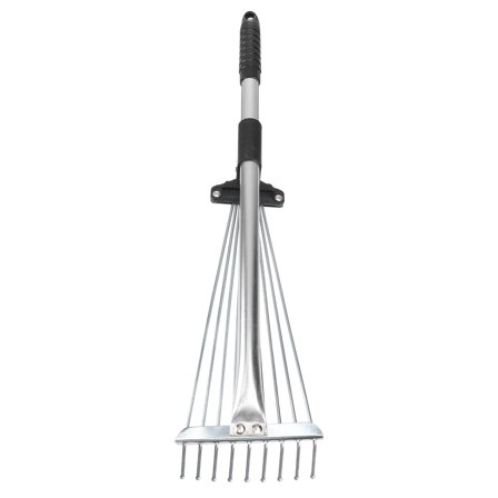 Minkissy Garden Rake with Aluminum Alloy Handle for Efficient Weed Removal and Lawn Care Tools