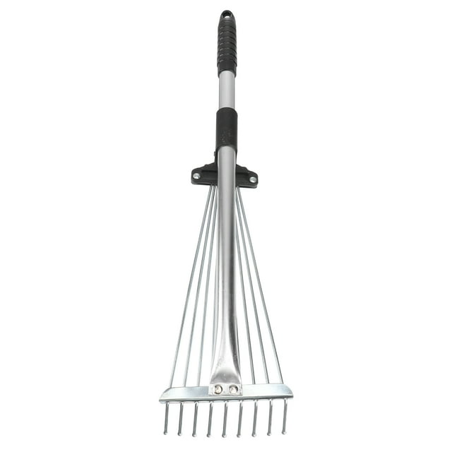 MasteelfCA Retractable Leaf Rake Practical Steel Wire Cleaning Garden Tools for Deciduous Grass Weed Cleaner 9 Teeth