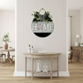 thumbnail image 3 of Eveokoki Home Front Door Sign Funny Wreaths Hanging Wooden Plaque Decoration Round Rustic Wood Farmhouse Porch Decor for Home Front Door Decor, 12 x 12 Inch, 3 of 5