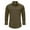 Army Green, variant on qolati Men's Muscle Fit Work Shirts Corduroy Stretch Wrinkle-Free Long Sleeve Henleys Blouse Casual Button Down Cargo Shirts with Pockets