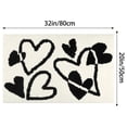thumbnail image 6 of NOMADIC NOOK 2 Pcs Cute Heart Pattern Bath Mats, Ultra Soft Absorbent Non-Slip Bathroom Rugs Beige-1/Beige-2 16" x 24", 6 of 6