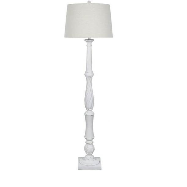 Crestview 63 25 Polyresin Weathered White Floor Lamp Com Floor Lamp, Polyresin Torchiere Floor Lamp