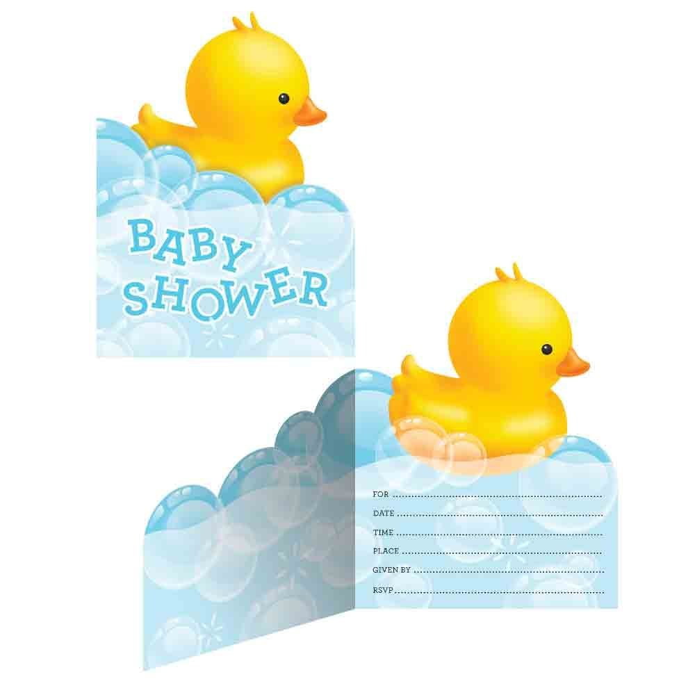 rubber ducky baby shower invitations walmart