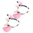 thumbnail image 4 of Diademas con orejas de vaca adorables, diadema de felpa suave, diadema con orejas de vaca, diadema con orejas de Animal, accesorio de Cosplay, 2 uds., 4 of 6