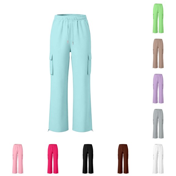 XINXIAOO Unisex Boys Girls Sweatpants Active Fit Elastic Waist Jogger Sweatpants with Pockets Boys Athletic Pants Sky Blue Sweat Pants for Girls Girls Clothes 11-12 Years