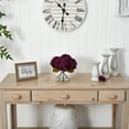 thumbnail image 5 of Nearly Natural 8.5in. H Hydrangea Artificial Flower Arrangement with Glass Vase, Purple, 5 of 5