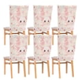 thumbnail image 2 of BZSMCE Chair Covers Set Home Decor Seat Back Cover Pastel Fish Floral Waterworld Pattern, 2 of 6