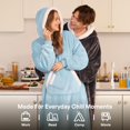 thumbnail image 5 of Joyfy SWearable Blanket Hoodie for Women Men Gifts for Women Mom Wife Sherpa Fleece Long Hooded Blanket Sweatshirt Cozy Sherpa Wearable Throw with Pocket & Sleeves for Adult(Sky blue,Regular), 5 of 7
