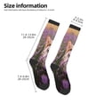 thumbnail image 5 of Easygdp Dog in Lavender Flowers Soccer Socks Sport Knee High Socks Calf Compression Athletic Socks for Men and Women, 5 of 9