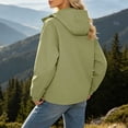 thumbnail image 4 of Vynhevius Womens Outdoor Jacket Solid Hooded Zip Up Windproof With Pockets, 4 of 6