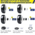 thumbnail image 2 of LotFancy 2Pcs 11x4.00-5" Tire and Wheel for Zero Turn Lawn Mowers, Flat Free Solid Smooth Tread Tire, 2 of 7