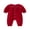 Red, variant on RUINIXCW Infant Baby Girl Velvet Romper Long Sleeve Doll Collar Solid Color Full Snap Closure Jumpsuit