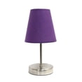 thumbnail image 1 of Lampe de Table Basique Nickel Sable avec Abat-Jour Violet, 1 of 1