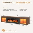 thumbnail image 2 of BaPiPro 70" Fireplace TV Stand, Floating TV Stand with 36" Embedded Electric Fireplace for Home Living Room & Entertainment Centre, Brown, 2 of 8