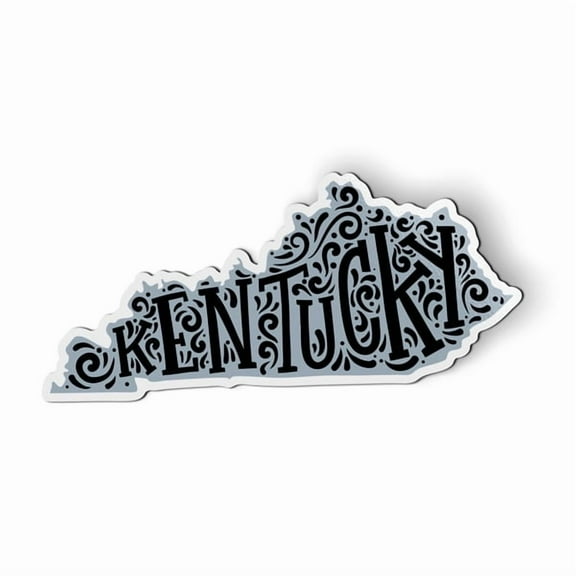 Kentucky Shape Cute Letters Native Local - 5.5" Magnet for Car Locker Refrigerator