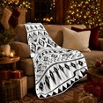 thumbnail image 3 of Southwestern Geometric Tribal Pattern, Festive Halloween Scene, Warm Flannel Blanket for Living Room and Reading Nook, Art Lovers Halloween Gift, Festive Home Decor, 3 of 9