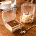 thumbnail image 5 of 100 PCS Hinged Plastic Clear Food Container with Lids,Square Clamshell Food Containers, Salad,Fruit burgers,sandwich, cookies Take-out container Takeout Tray, 5 of 5