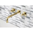 thumbnail image 4 of Kingston Brass KS6022CKL Kaiser Two-Handle Wall Mount Roman Tub Faucet, Polished Brass, 4 of 7