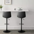 thumbnail image 7 of Vitesse Bar Stools Set of 4 Modern Swivel Bar Chairs, Barstools Counter Height with High Backrest, Adjustable Faux Leather Upholstered Bar Stool for Bar, Kitchen, Dining Room, 7 of 7