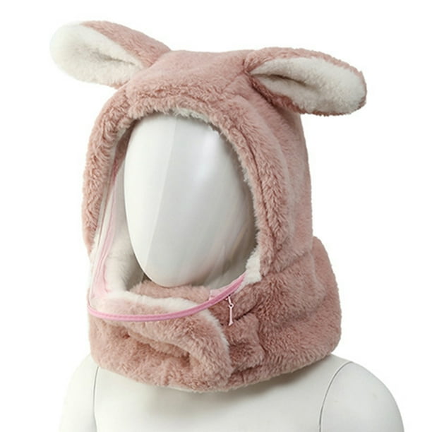 Gorro De Pasamontañas Para Niños, Gorro De Invierno De Lana Con Dibujos Animados, Calentador De Cuello Con Cubierta Facial Antivaho Desmontable Para Niños Y Niñas Minnieouse AP007831-03