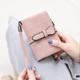 thumbnail image 2 of Cartera pequeña de cuero plegable para mujer, con bloqueo RFID, multifunción, monedero corto, tarjetero, ventana para identificación, 2 of 5