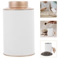 thumbnail image 1 of unbranded Metal Tea Storage Canister White Tinplate Jar for Tea Coffee and Candy, 1 of 8