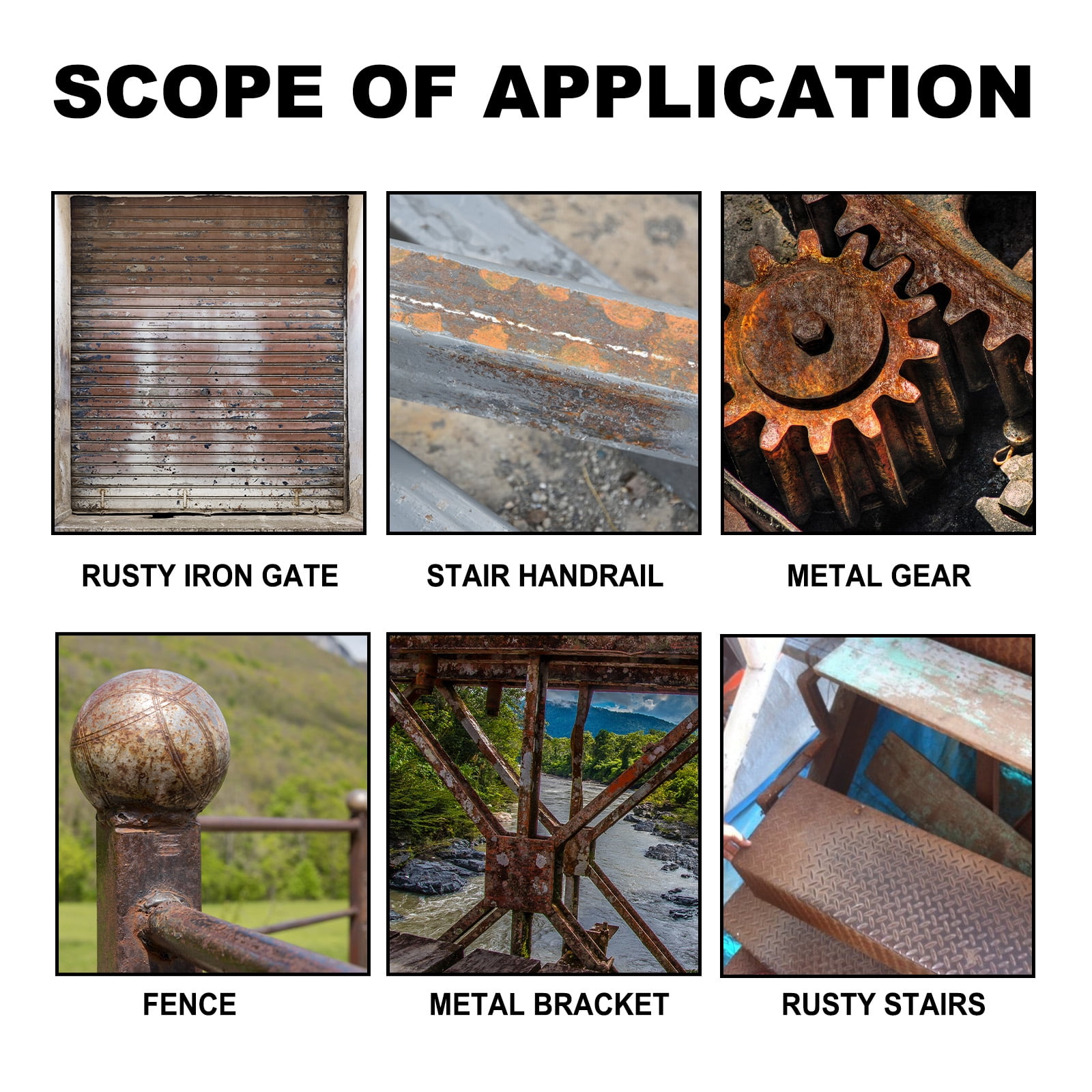 Alvantor Rust Converter & Metal Primer, Water-Based Corrosion Remover for Iron Stair Railings & Brackets, Red