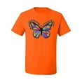 thumbnail image 2 of Wild Bobby, Colorful Butterfly Oh Butterfly On Whispering Wings Animal Lover Men's Graphic T-Shirt, Orange, 2XL, 2 of 3