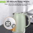 thumbnail image 3 of LONGDEEM Electric Kettle, 1500W, 5 Preset Settings, Keep Warm, Cordless, Auto Shut-off, Green, New, 3 of 7