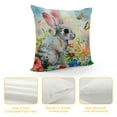 thumbnail image 4 of Nawypu Easter Pillows Covers Rabbit Bunny with Floral Pillows Case Watercolor Spring Flower Cushion Covers Holiday Farmhouse Outdoor Happy Easter Decor for Couch Sofa Home Patio Garden, 4 of 5
