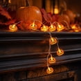 thumbnail image 5 of Pumpkin LED String Lights with Warm White Bulbs, Battery Operated Halloween Garland for Mantel, Porch, Window, Table, Bedroom, Party, Fall Harvest and House Decor, Brown1, 5 of 6