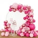 thumbnail image 4 of Conjunto de corona de globo rosa, arco de globo rosa relleno, diferentes tamaños, globo de látex, decoración de fiesta de cumpleaños de princesa de boda, 4 of 7