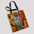 thumbnail image 2 of PKQWTM Long Eared Owl Orange Oak Leaves During Autumn Canvas Shoulder Bags Handbags Tote Bags Shopping Bag, 2 of 2
