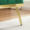 thumbnail image 4 of Retro Style Velvet Fabric Loveseat Sofa,  2-Seat Upholstered Sofa Couch with Square Armrest, Gold Metal Legs, 2 Pillows, Lovely Couch for Living Room, Bed Room, Study, Green, 4 of 8