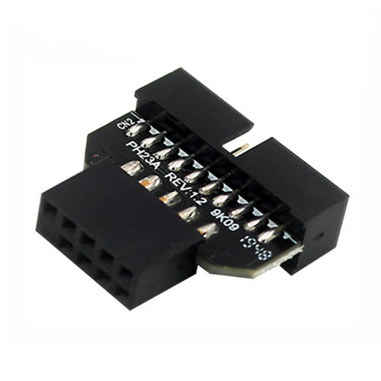 besejret kantsten overvåge HZEWLS USB 3.0 20-Pin to USB 2.0 9-Pin Adapter Front Panel Connector  Converter (A) - Walmart.com