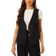 thumbnail image 1 of Chaleco sin mangas de lino para mujer INSPIRE CHIC con botones S Negro, 1 of 6