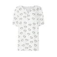 thumbnail image 4 of ALLLIST Womens Tops Clearance Under $10 White V-Neck Button Graphic Short Sleeve T-Shirts Women Blouses XL, 4 of 5